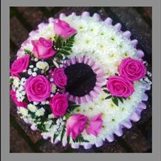 White and Pink Based Wreath